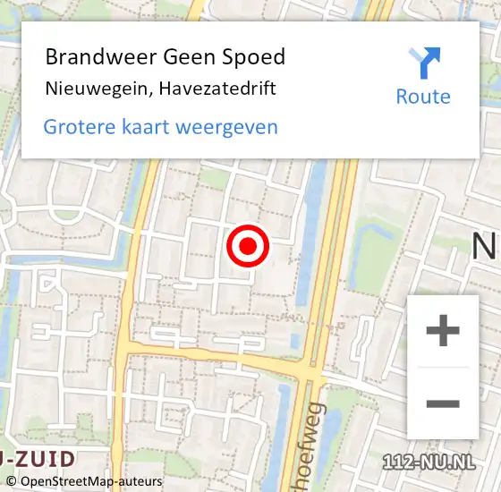 Locatie op kaart van de 112 melding: Brandweer Geen Spoed Naar Nieuwegein, Havezatedrift op 24 november 2021 07:55