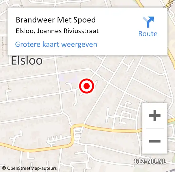 Locatie op kaart van de 112 melding: Brandweer Met Spoed Naar Elsloo, Joannes Riviusstraat op 24 november 2021 08:24