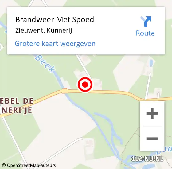 Locatie op kaart van de 112 melding: Brandweer Met Spoed Naar Zieuwent, Kunnerij op 30 juni 2014 11:30