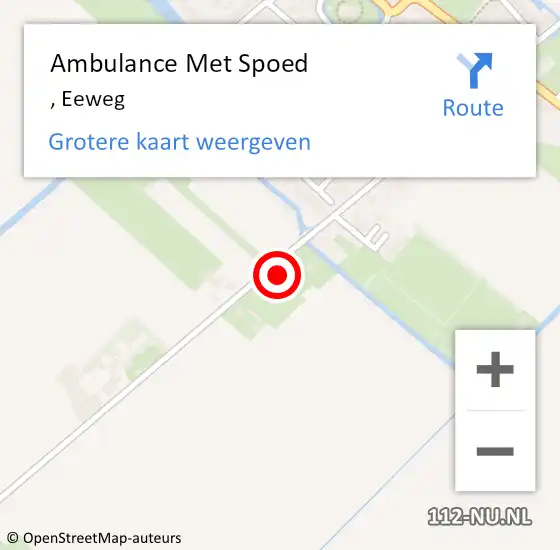 Locatie op kaart van de 112 melding: Ambulance Met Spoed Naar Oudenhoorn, Eeweg op 24 november 2021 10:34