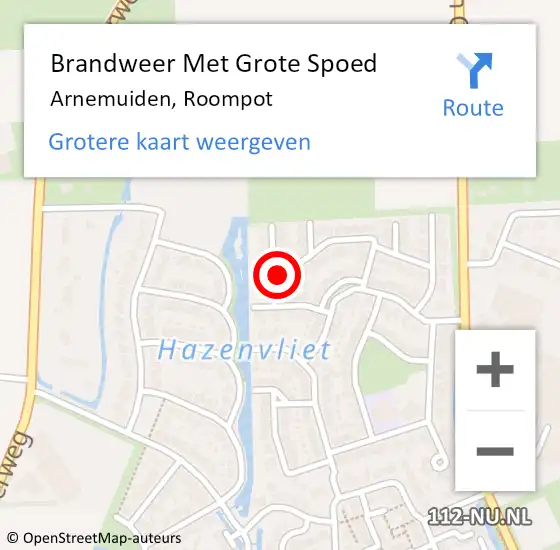 Locatie op kaart van de 112 melding: Brandweer Met Grote Spoed Naar Arnemuiden, Roompot op 24 november 2021 11:02