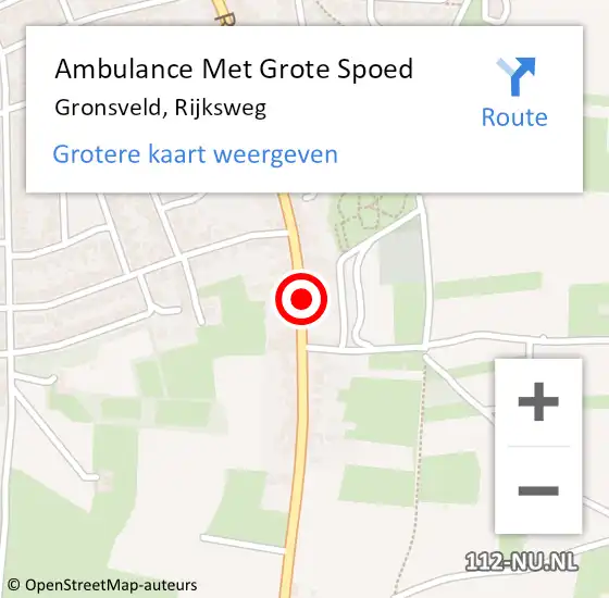 Locatie op kaart van de 112 melding: Ambulance Met Grote Spoed Naar Gronsveld, Rijksweg op 6 oktober 2013 20:12