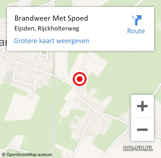 Locatie op kaart van de 112 melding: Brandweer Met Spoed Naar Eijsden, Rijckholterweg op 24 november 2021 18:24