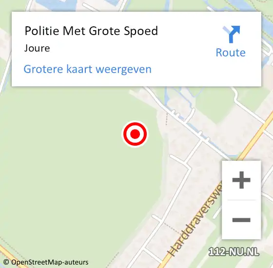 Locatie op kaart van de 112 melding: Politie Met Grote Spoed Naar Joure op 24 november 2021 22:04