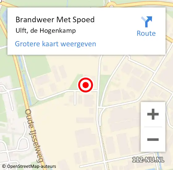 Locatie op kaart van de 112 melding: Brandweer Met Spoed Naar Ulft, de Hogenkamp op 24 november 2021 23:06