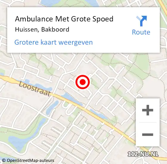Locatie op kaart van de 112 melding: Ambulance Met Grote Spoed Naar Huissen, Bakboord op 25 november 2021 00:54