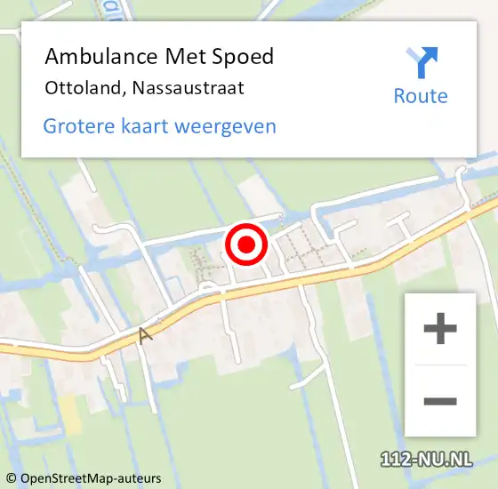 Locatie op kaart van de 112 melding: Ambulance Met Spoed Naar Ottoland, Nassaustraat op 25 november 2021 01:20