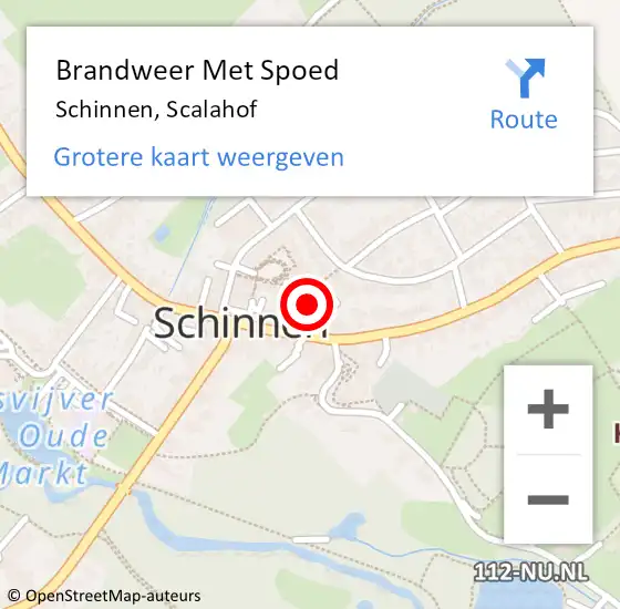 Locatie op kaart van de 112 melding: Brandweer Met Spoed Naar Schinnen, Scalahof op 25 november 2021 07:13