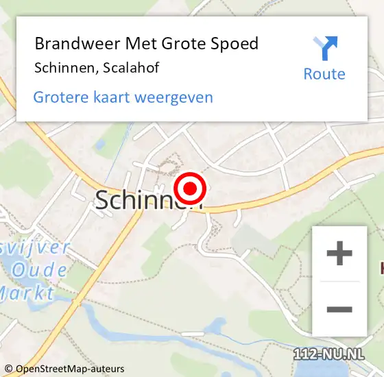 Locatie op kaart van de 112 melding: Brandweer Met Grote Spoed Naar Schinnen, Scalahof op 25 november 2021 07:21