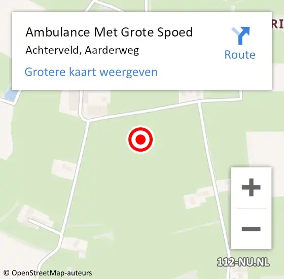 Locatie op kaart van de 112 melding: Ambulance Met Grote Spoed Naar Achterveld, Aarderweg op 25 november 2021 08:14