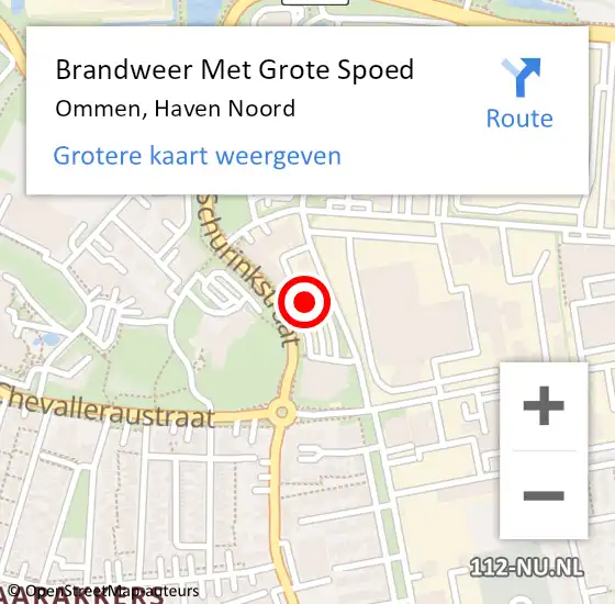 Locatie op kaart van de 112 melding: Brandweer Met Grote Spoed Naar Ommen, Haven Noord op 25 november 2021 13:20