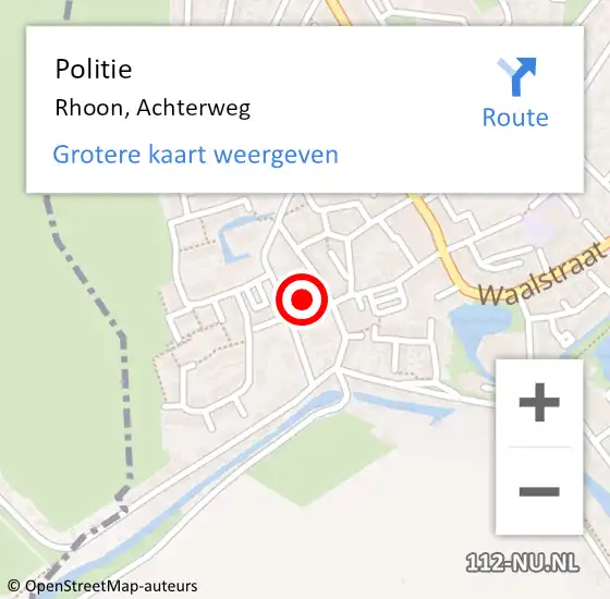 Locatie op kaart van de 112 melding: Politie Rhoon, Achterweg op 25 november 2021 15:35