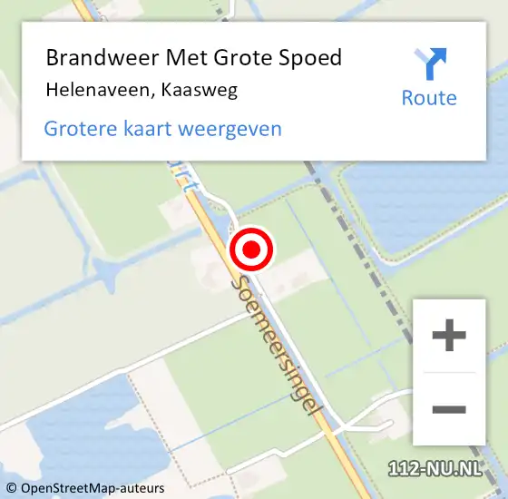 Locatie op kaart van de 112 melding: Brandweer Met Grote Spoed Naar Helenaveen, Kaasweg op 25 november 2021 16:37