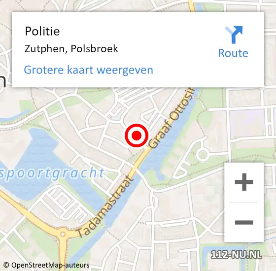 Locatie op kaart van de 112 melding: Politie Zutphen, Polsbroek op 25 november 2021 16:45