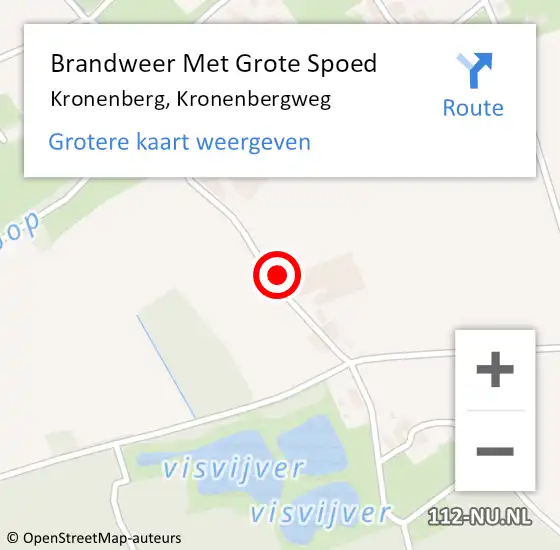 Locatie op kaart van de 112 melding: Brandweer Met Grote Spoed Naar Kronenberg, Kronenbergweg op 25 november 2021 20:51