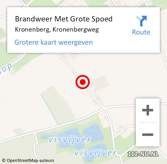 Locatie op kaart van de 112 melding: Brandweer Met Grote Spoed Naar Kronenberg, Kronenbergweg op 25 november 2021 21:06