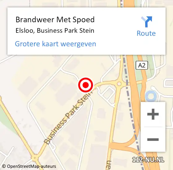 Locatie op kaart van de 112 melding: Brandweer Met Spoed Naar Elsloo, Business Park Stein op 25 november 2021 23:16