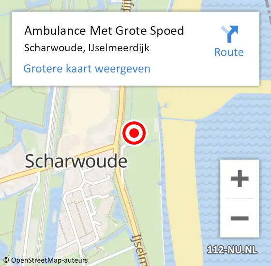 Locatie op kaart van de 112 melding: Ambulance Met Grote Spoed Naar Scharwoude, IJselmeerdijk op 26 november 2021 08:25