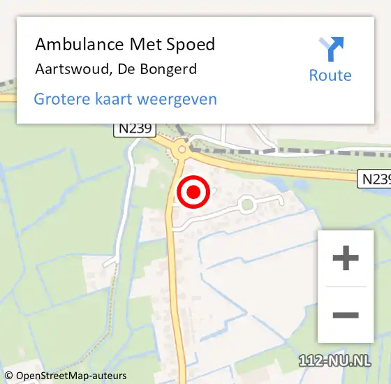 Locatie op kaart van de 112 melding: Ambulance Met Spoed Naar Aartswoud, De Bongerd op 30 juni 2014 14:31