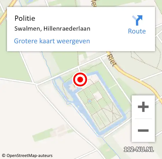 Locatie op kaart van de 112 melding: Politie Swalmen, Hillenraederlaan op 26 november 2021 10:02