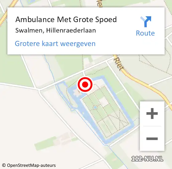 Locatie op kaart van de 112 melding: Ambulance Met Grote Spoed Naar Swalmen, Hillenraederlaan op 26 november 2021 10:02