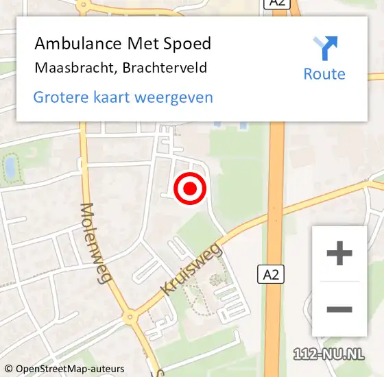 Locatie op kaart van de 112 melding: Ambulance Met Spoed Naar Maasbracht, Brachterveld op 26 november 2021 11:20