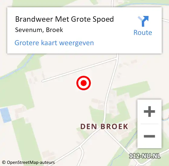 Locatie op kaart van de 112 melding: Brandweer Met Grote Spoed Naar Sevenum, Broek op 26 november 2021 15:35