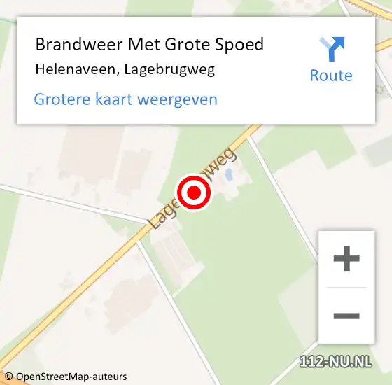 Locatie op kaart van de 112 melding: Brandweer Met Grote Spoed Naar Helenaveen, Lagebrugweg op 26 november 2021 17:03