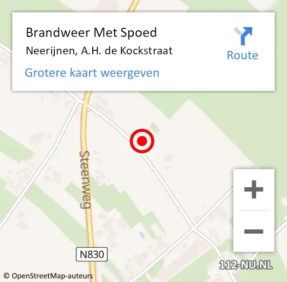 Locatie op kaart van de 112 melding: Brandweer Met Spoed Naar Neerijnen, A.H. de Kockstraat op 26 november 2021 21:29