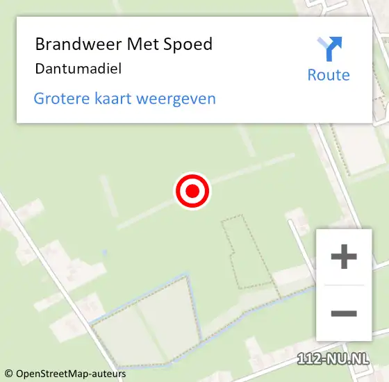 Locatie op kaart van de 112 melding: Brandweer Met Spoed Naar Damwoude op 27 november 2021 00:23