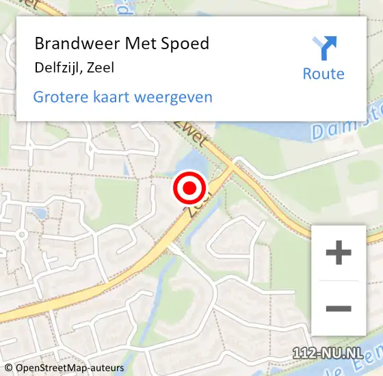 Locatie op kaart van de 112 melding: Brandweer Met Spoed Naar Delfzijl, Zeel op 27 november 2021 01:58