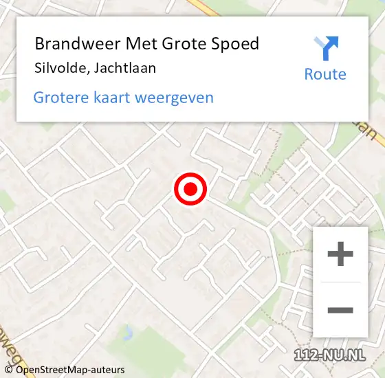 Locatie op kaart van de 112 melding: Brandweer Met Grote Spoed Naar Silvolde, Jachtlaan op 30 juni 2014 16:15