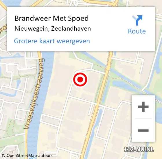 Locatie op kaart van de 112 melding: Brandweer Met Spoed Naar Nieuwegein, Zeelandhaven op 27 november 2021 15:53