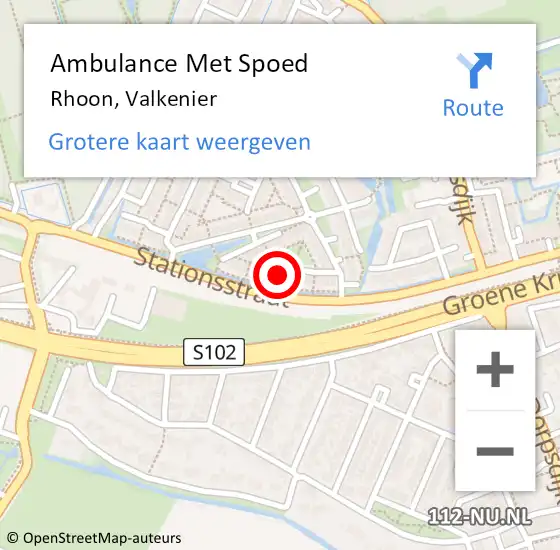 Locatie op kaart van de 112 melding: Ambulance Met Spoed Naar Rhoon, Valkenier op 28 november 2021 02:35