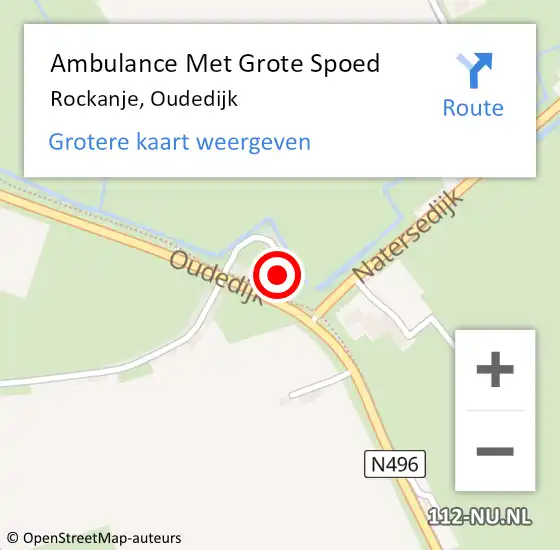 Locatie op kaart van de 112 melding: Ambulance Met Grote Spoed Naar Rockanje, Oudedijk op 28 november 2021 02:58