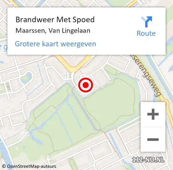 Locatie op kaart van de 112 melding: Brandweer Met Spoed Naar Maarssen, Van Lingelaan op 28 november 2021 08:02