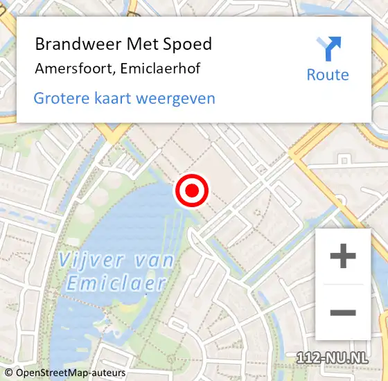 Locatie op kaart van de 112 melding: Brandweer Met Spoed Naar Amersfoort, Emiclaerhof op 28 november 2021 09:30