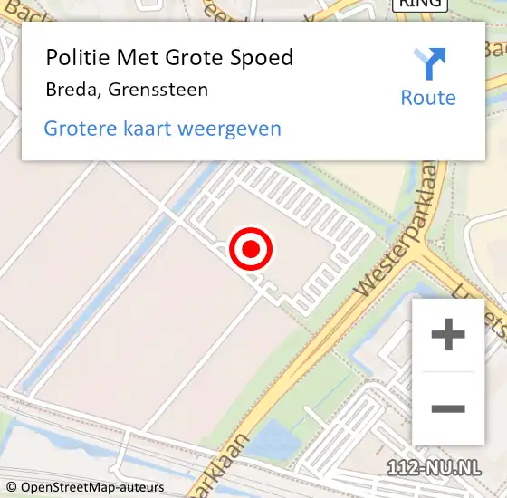 Locatie op kaart van de 112 melding: Politie Met Grote Spoed Naar Breda, Grenssteen op 28 november 2021 12:15