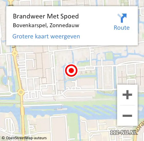 Locatie op kaart van de 112 melding: Brandweer Met Spoed Naar Bovenkarspel, Zonnedauw op 28 november 2021 12:44