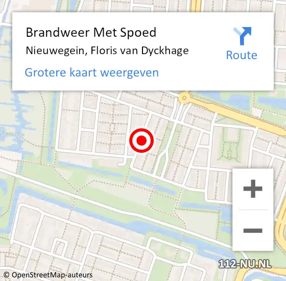 Locatie op kaart van de 112 melding: Brandweer Met Spoed Naar Nieuwegein, Floris van Dyckhage op 28 november 2021 13:01