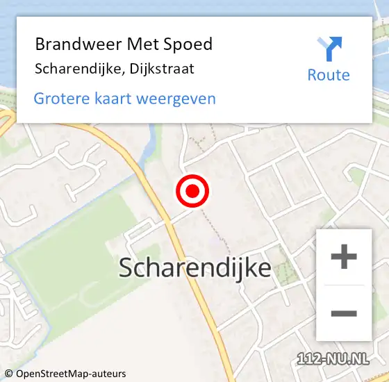 Locatie op kaart van de 112 melding: Brandweer Met Spoed Naar Scharendijke, Dijkstraat op 28 november 2021 16:31