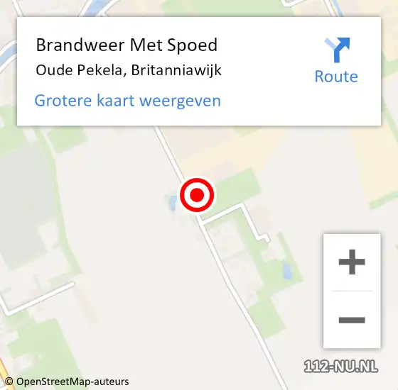 Locatie op kaart van de 112 melding: Brandweer Met Spoed Naar Oude Pekela, Britanniawijk op 28 november 2021 18:07