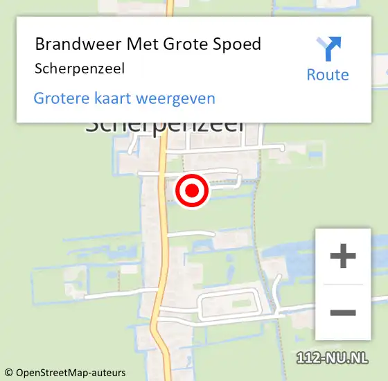 Locatie op kaart van de 112 melding: Brandweer Met Grote Spoed Naar Scherpenzeel op 28 november 2021 18:26