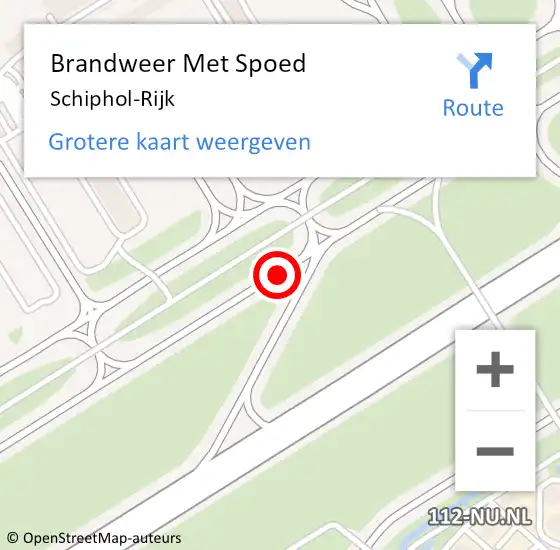 Locatie op kaart van de 112 melding: Brandweer Met Spoed Naar Schiphol-Rijk op 28 november 2021 23:51