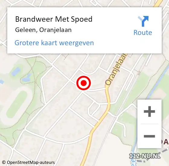 Locatie op kaart van de 112 melding: Brandweer Met Spoed Naar Geleen, Oranjelaan op 29 november 2021 10:09