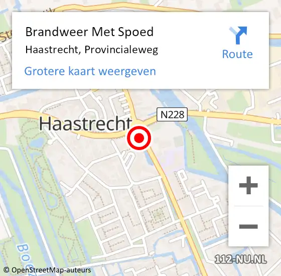 Locatie op kaart van de 112 melding: Brandweer Met Spoed Naar Haastrecht, Provincialeweg op 29 november 2021 10:39