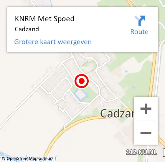 Locatie op kaart van de 112 melding: KNRM Met Spoed Naar Cadzand op 29 november 2021 11:41