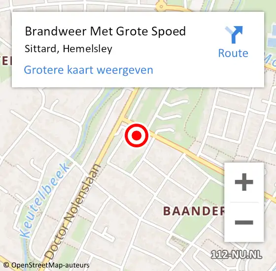 Locatie op kaart van de 112 melding: Brandweer Met Grote Spoed Naar Sittard, Hemelsley op 29 november 2021 13:21