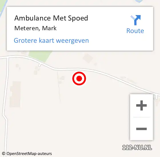 Locatie op kaart van de 112 melding: Ambulance Met Spoed Naar Meteren, Mark op 29 november 2021 14:24