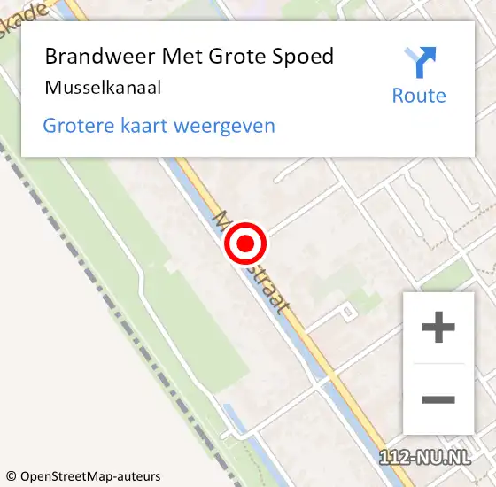 Locatie op kaart van de 112 melding: Brandweer Met Grote Spoed Naar Musselkanaal op 29 november 2021 14:54